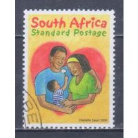 [1114] ЮАР 2000. Дети.Семья с ребенком. Одиночный выпуск.Гашеная марка.