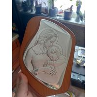 Икона серебро, Мадонна с ребенком