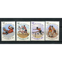Замбия - 1984 - Летние Олимпийские игры - (ном. 28 с пятном) - [Mi. 314-317] - полная серия - 4 марки. MNH.  (Лот 78Gy)-T4P29