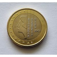 Нидерланды 1 евро, 2007 из официального набора BU