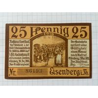 25 пфеннингов (нотгельды) 1921 г. Германия.