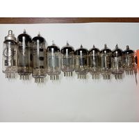 Лампы от телевизора ЗОРЬКА 2-1 1969 - 1970 года . 1Ц21П , 6П14П , 6П18П , 6К13П , 6Н23П , 6Н1П , 6Ж5П , 6Ж38П , 6Х2П , ТХ4Б . .