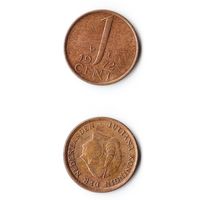 1 цент Нидерланды 1972 года