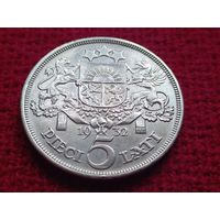 Латвия 5 лат 1932 г.