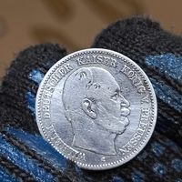 2 марки ( 1876г.) Вильгельм 1. М.Д.(С).Пруссия.Серебро.Сохран! Смотрите и другие мои лоты!!!
