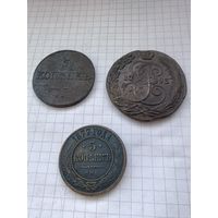 5 копеек 1793 км, 1832 ем, 1877 ем в отличном сохране.