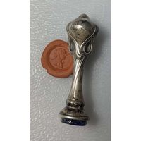 Печать серебряная АРТ-НУВО со вставкой