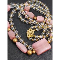 Бусы винтажные. Колье, ожерелье, бижутерия. Сатиновое стекло.