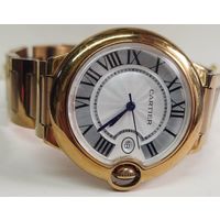 Часы "Cartier" крупные,корпус и браслет нерж.Сталь(Реплика)