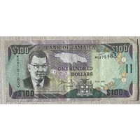 Банкнота Ямайка - 100 долларов 2001 год. Сэр Дональд Сангстер
