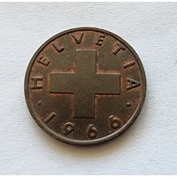 Швейцария 2 раппена, 1966