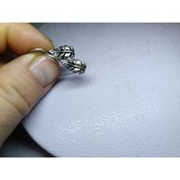 С рубля без мц. сережки "Лепестки", лЗвезда875пр. .5МЮ дл 2.2см.