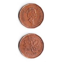 1 цент Канада 1993 года