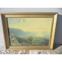 Картина Дорога на Ай-Петри Айвазовский репродукция на ткани 70-е г.С рубля.