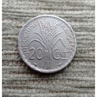 Werty71 Французский Индокитай 20 сантимов  центов  1939