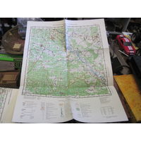 Карта Хойники БелКГП(масштаб 1 см=2 км) 1993 г. Торги!