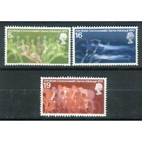Великобритания - 1970г. - игры Британского Содружества - 3 марки - полная серия, MNH [Mi 552-554]. #3-GB-Z-1-18