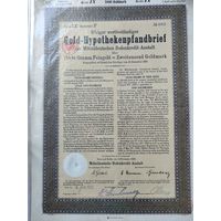 Германия, Грейц и Берлин 1929, Облигации, 2000 Голдмарок -8%, Водяные знаки, Тиснение. Размер - А4