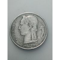 Бельгия 1 франк 1951 года . Надпись на Галанском языке  , BELGIE .