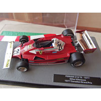 Модель автомобиля 1-43 Фомула 1 Formula 1 F1 Ferrari 312 T2 1977 Gilles Villeneuve 1977 Canadian Grand Prix В комплекте модель, бокс, журнал Состояние модель как новая журнал отличное