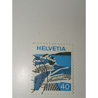 Марка Швейцария 1973 год Ландшафты
