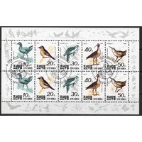 КНДР 1990. Фауна. Птицы. Лист (3161)