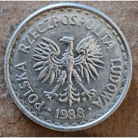 Польша 1 злотый, 1988 г., Y# 49.2