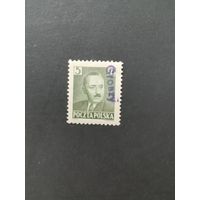 Польша 1950 Марка с надпечаткой "GROSZY" из серии 1950 года Mi.547 "Президент Болеслав Берут" (чистая**) Mi.650 каталог 2.50 евро