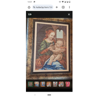 Вышивка ручная работа, Мадонна Бенуа