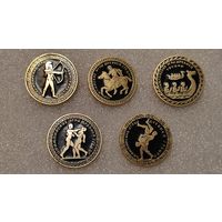 Лот значков Олимпийские Игры Древней Греции,200 лотов с 1 рубля!!!