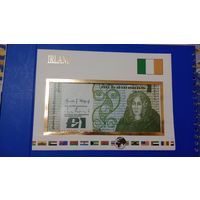 Ирландия 1 фунт 1987 unc.