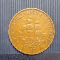 Южная Африка 1 пенни 1936 год король Георг V Британская колония