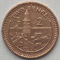 Гибралтар 2 пенса 1991 г.