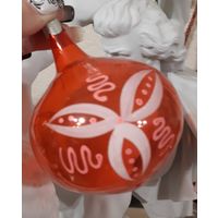 Игрушка ёлочная Шар Загадка, стекло. СССР