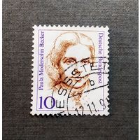 Марка Германия 1988 год Известные женщины