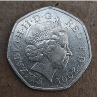Великовритания 50 пенсов 2001 г., KM# 991