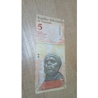 5 боливаров 24,05,2007 года Венесуэлы **75098(Разные даты выпуска)