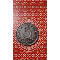 Польша 5 фенигов 1917 оккупация Германией