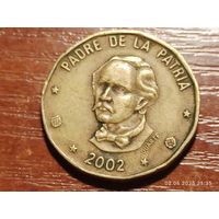 Доминикана 1 песо 2002