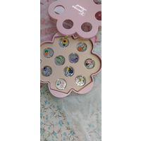 Комплект красота цветов ,Роза , Подсолнечник, Орхидея , Лилия , Ландыш, Гвоздика, Ирис , Настурция , Крокус, Анютины глазки,серебро 10 рублей.