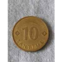 Латвия. 10 сантимов 1992 года. (4)