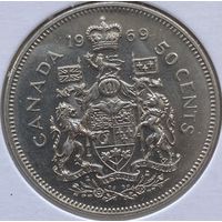 Канада 50 центов 1969 г. В холдере