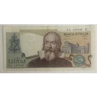 Банкнота 2000 лир 1973-1983 год Италия
