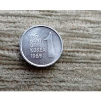 Werty71 Южная Корея 1 вон 1969
