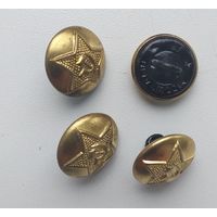 Пуговицы латунированные на погоны СА (1950е года)