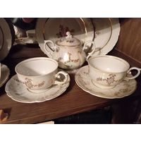 Две ЧАЙНЫЕ ПАРЫ Германия 2 чашки 2 блюдца