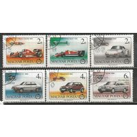 Венгрия. 100 лет автомобилю. 1986г. Mi#3828-33. Серия.
