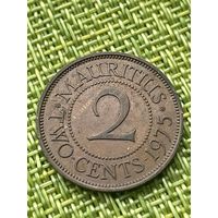 Маврикий 2 цента 1975 г