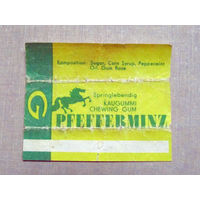 01-299 Обертка фантик от жевачки жевательной резинки G Gorlitzer Pfefferminz ГДР 1970-е