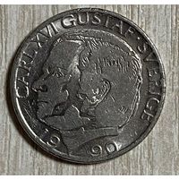 Монета 1 крона 1990 год. Швеция. Король Карл XVI Густав